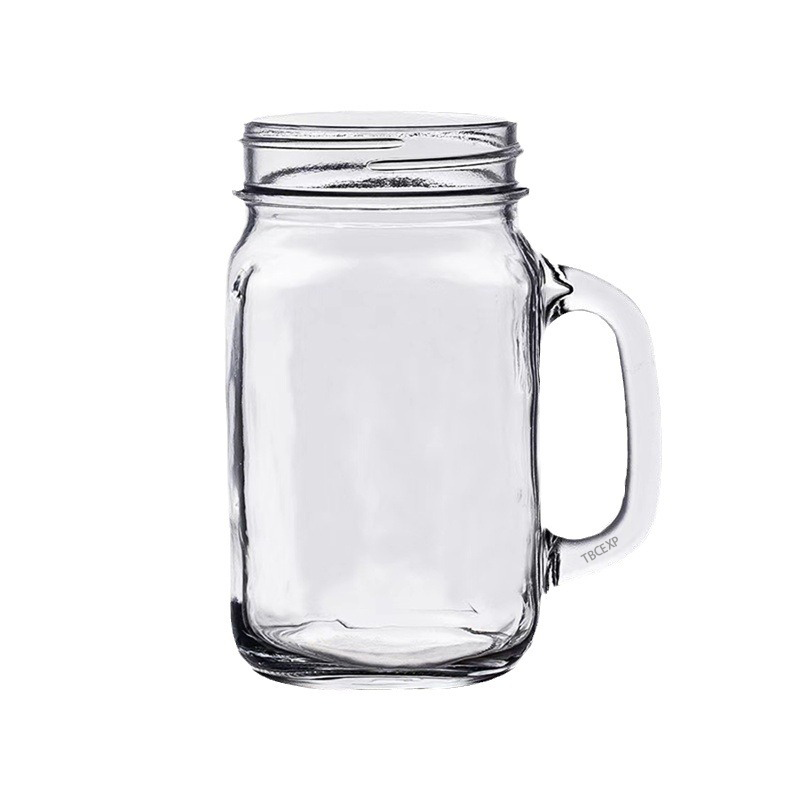 16 oz. Customizable Drinking Jar Mason Jar with Handle TBCEXP 5571121#