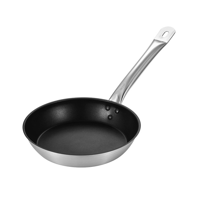 Stainless Steel Non-Stick Fry Pan with Aluminum-Clad Bottom TBCEXP 2261012#