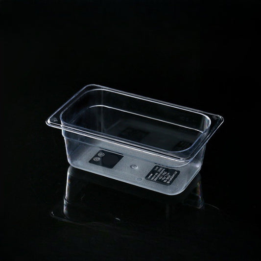 1/4 Size 10 cm Clear Polycarbonate Food Pan 3722420#